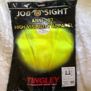 Tingley Job Sight ANSI 107 Class 2 High Visibility Mesh Vest NWT  L-XL